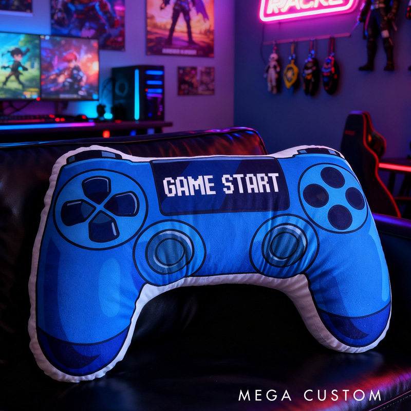 Personalized Game Controller Pillow Christmas Gift for Gamer Geek Video Game Gift Controller Pillow Cushion Game Room Living Room Bedroom Decor