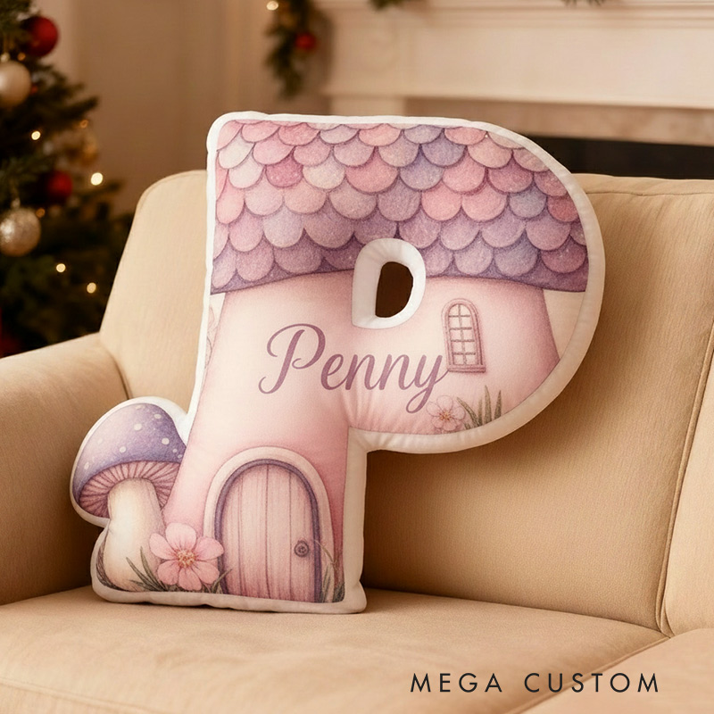 Personalized Initial Pillow Custom Name House Pillow Gift for Kids Family Housewarming Gift