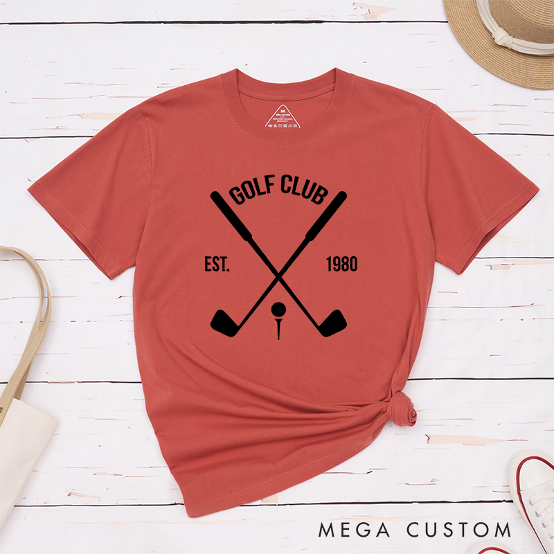 Personalized Golf Club T-shirt with Custom Year Unique Golf Gift Custom Golf Shirt for Men and Women