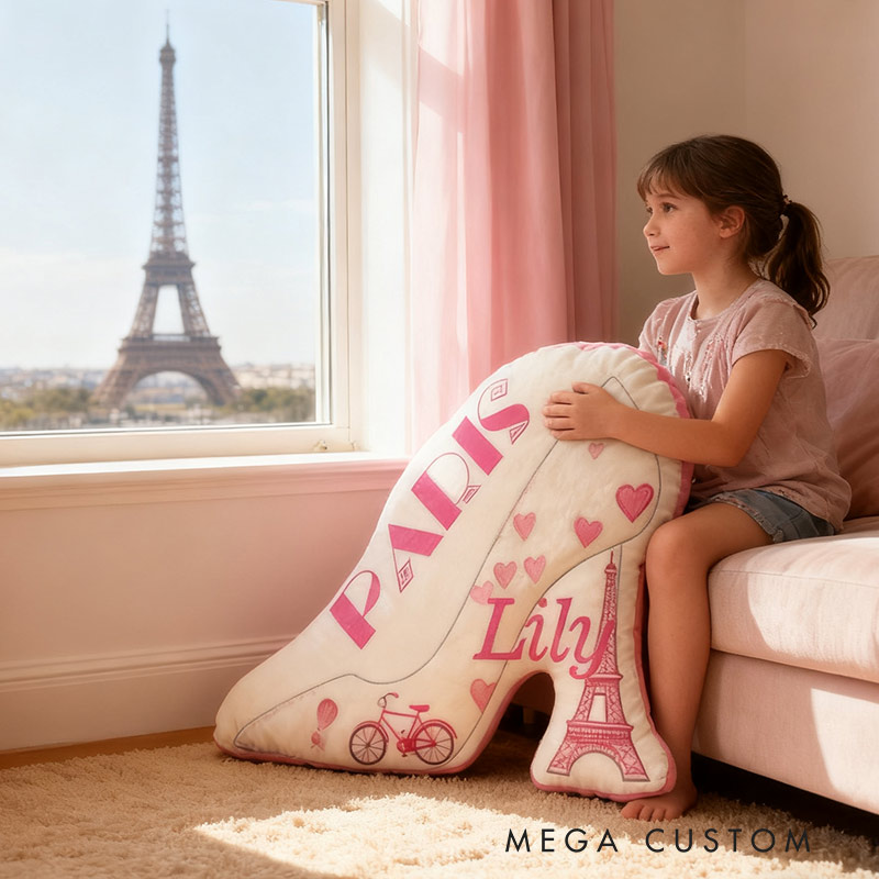 Personalized Eiffel Elegance Pillow Graphic 3D Print Pillow for Travel Lovers