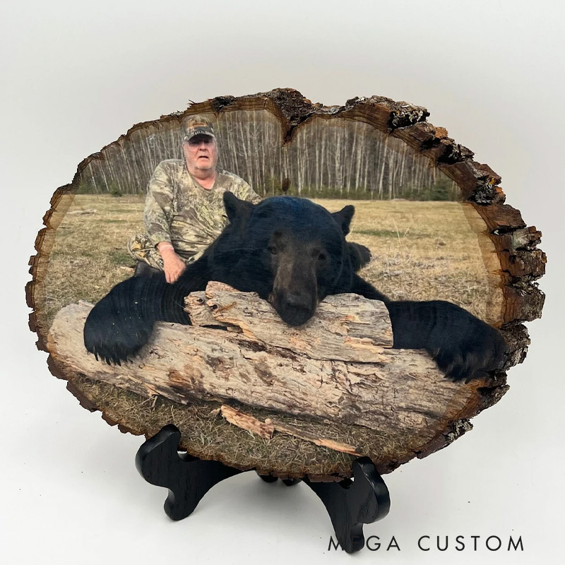 Personalized Hunting Decor Custom Wood Photo Hunting Gift Rustic Hunting Picture on Wood Outdoor Pictures Christmas Gift for Hunting Lover