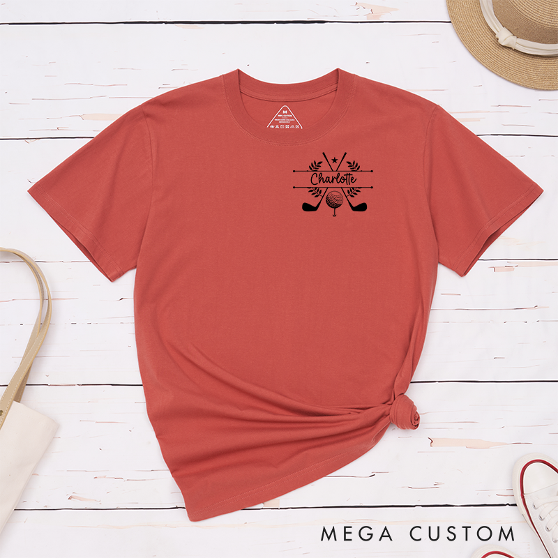 Personalized Golf T-Shirt with Custom Name Perfect Gift for Golf Fans Customizable Golf Apparel