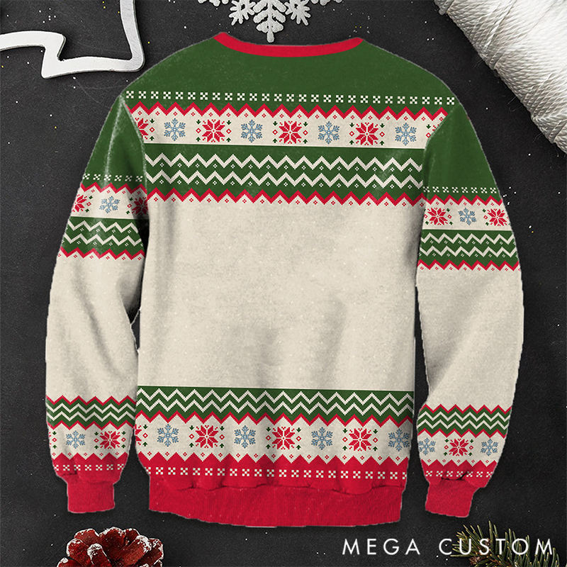 Personalized Family Letter Ugly Sweater Christmas Gift for Family