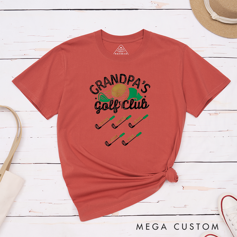 Personalized Golf Club T-Shirt Add Your Kids’ Names Perfect Gift for Golf Enthusiast Parents