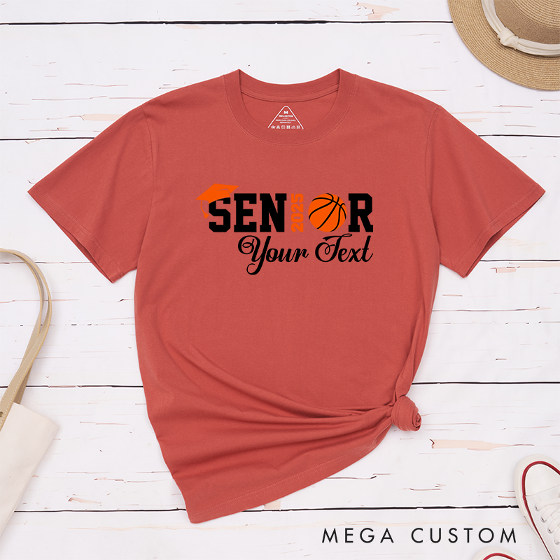 Personalized Basketball T-shirt for Senior 2025 – Celebrate Graduation with Custom Text and Style