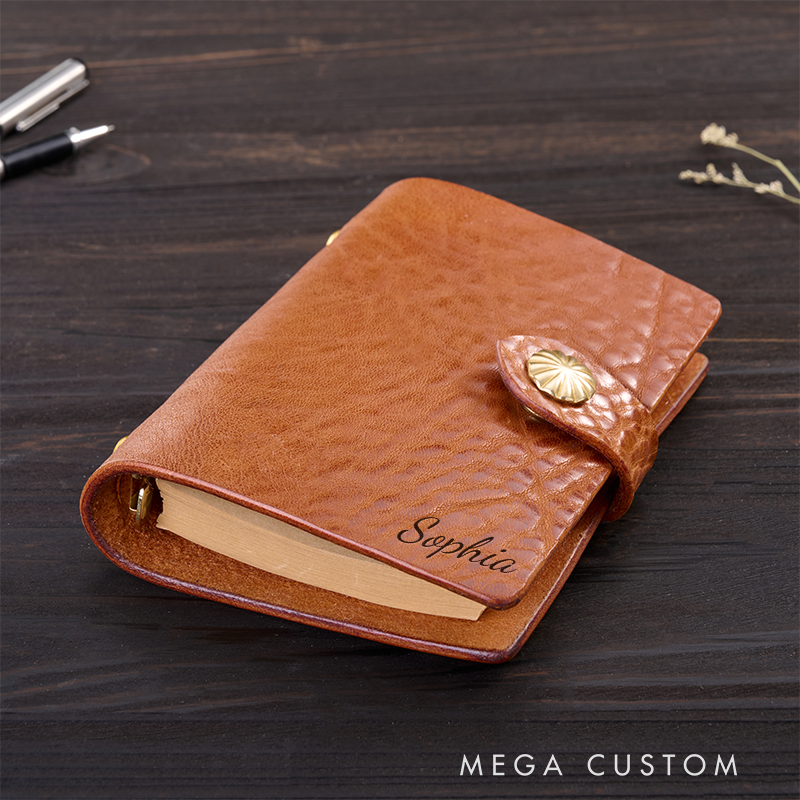 Personalized Leather Notebook Custom Leather Journal Personalised Leather Notebook Initial Notebook Gifts