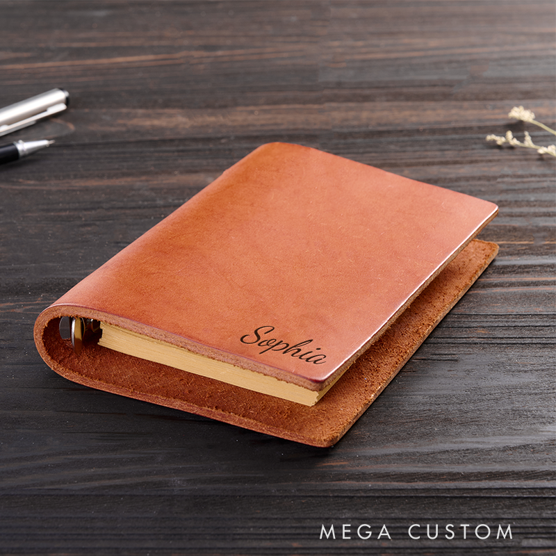 Personalized Leather Notebook Custom Leather Journal Personalised Leather Notebook Initial Notebook Gifts