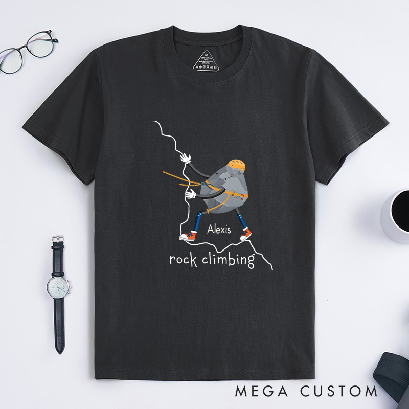 Personalized Rock Climbing Shirt Present for Boulderer Lead Climb Shirt Vintage Mountaineering Bouldering Tee Sport Climber Gift