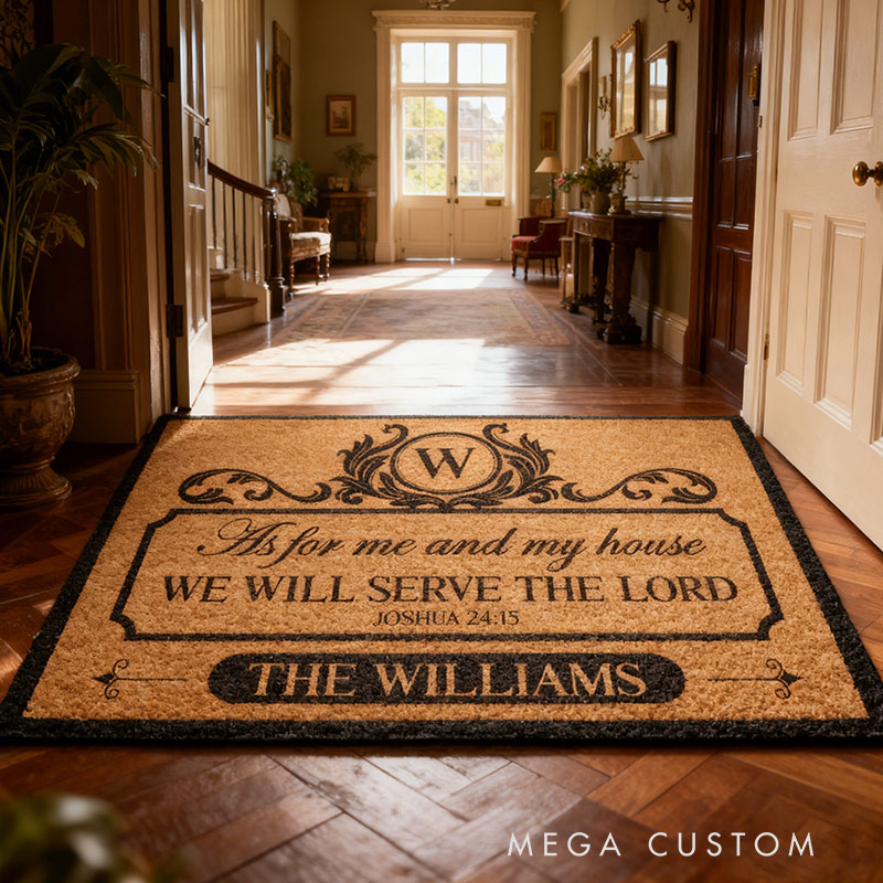 Personalized Welcome Doormat Custom Coir Mat With Family Name Indoor Outdoor Rug Perfect Housewarming New Home Gift 