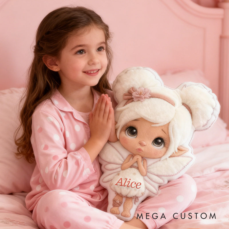 Personalized Garden Fairy Pillow with Custom Name Graphic 3D Print Pillow for Gardening Lovers
