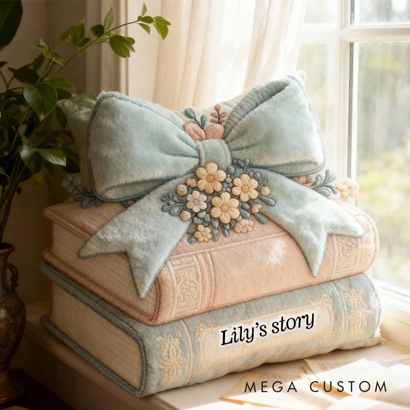 Personalized Storybook Dreams Flat Pillow Graphic 3D Print Gift for Reading Lovers