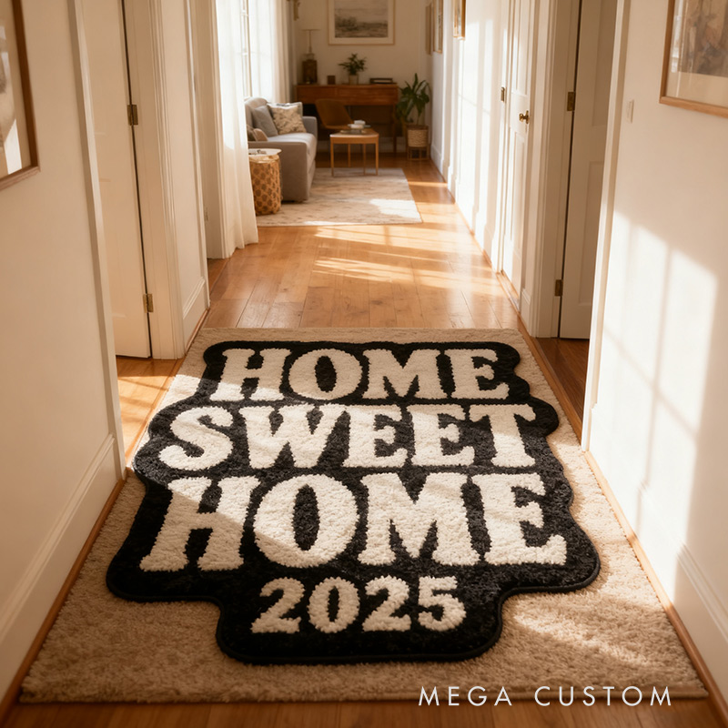 Personalized Home Sweet Home Rug Custom Year Design Soft Durable Floor Mat Decorative Accent For Entryways Living Rooms Bedrooms Or Housewarming Gifts