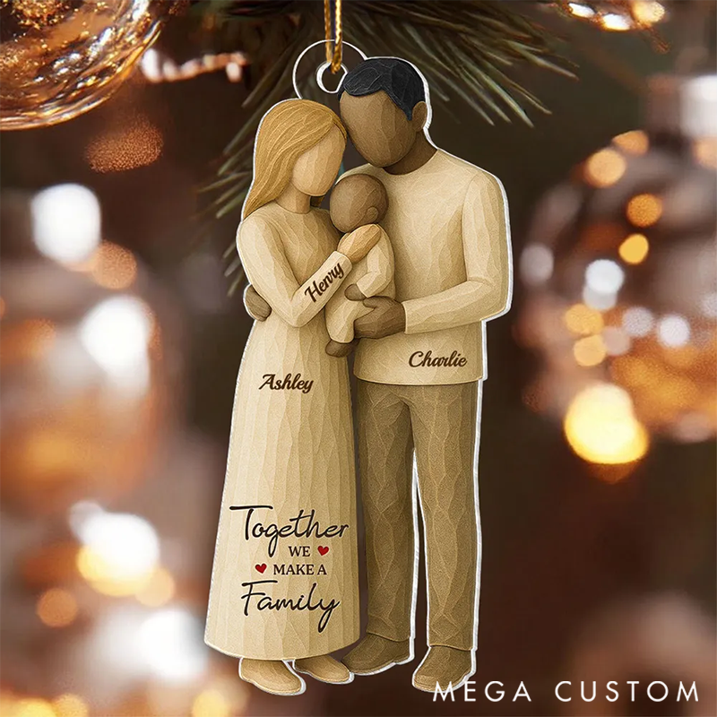 Personalized Family Love With Baby Ornaments Heartwarming Christmas Gift For Baby, For Couple, For Family
