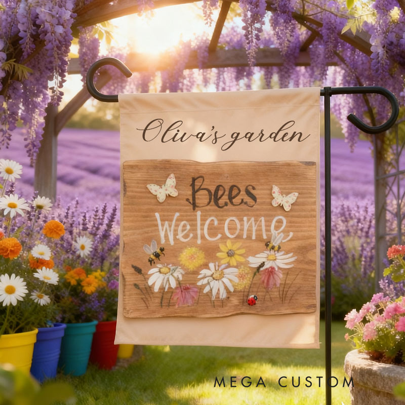 PersonalizedBee Haven Garden Flag Yard Flag Spring Garden Flag Summer Decor Double Sided for Garden Lovers