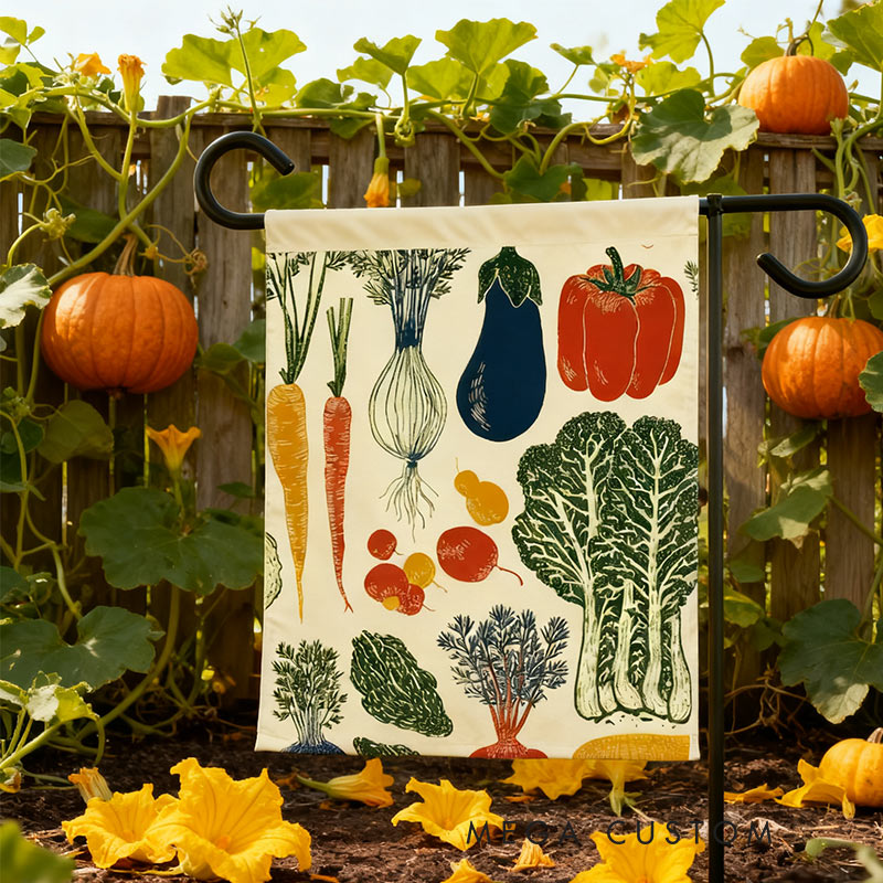 Personalized Veggie Patch Garden Flag Yard Flag Spring Garden Flag Summer Decor Double Sided for Garden Lovers