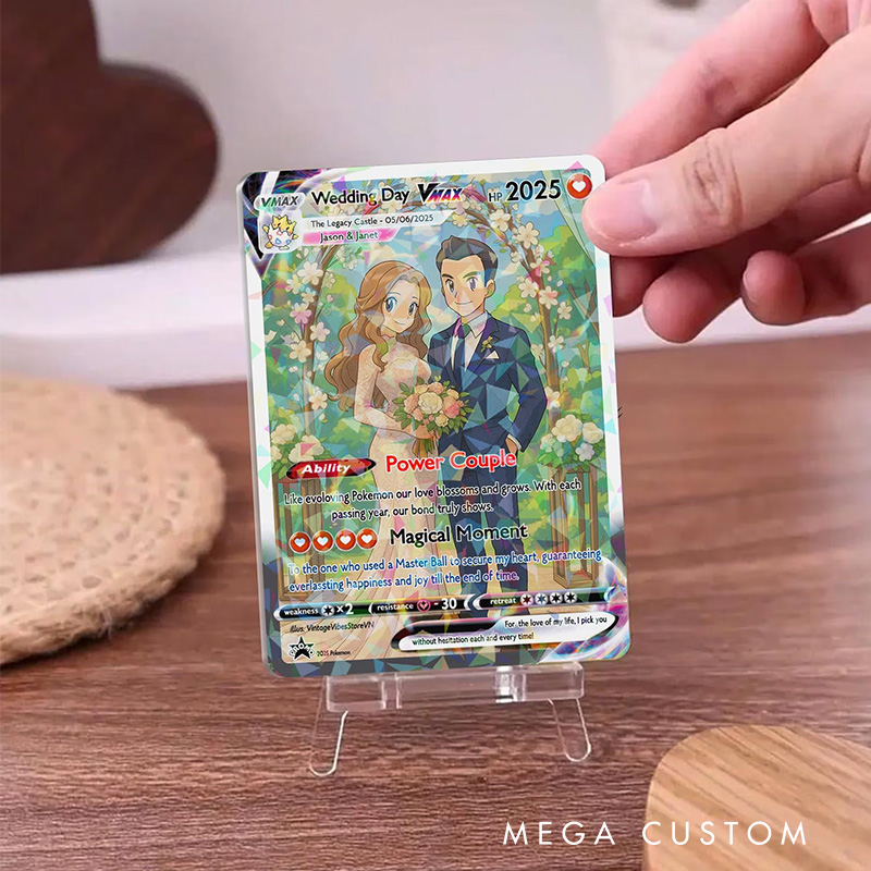 Personalized Funny Photo Anime Wedding Card Classic Game Card with Photo Card Game Collection for Game Lovers Birthday Gift for Kids Couple Family