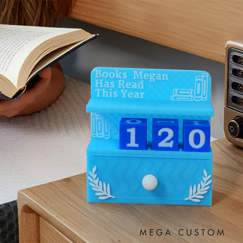 Personalized Miniature Drawer Bookcase Reading Tracking Decoration with Name Bookshelf Decor Birthday Reading Gift for Book Lover Bookworms
