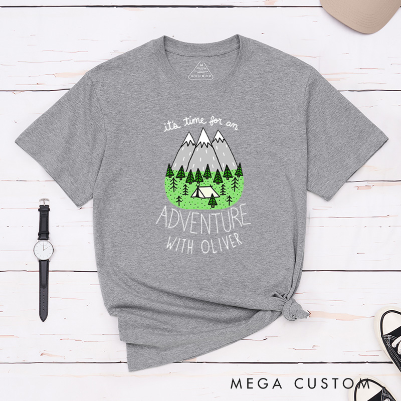 Personalized Mountain T-Shirt Camping Adventure T-Shirt for Nature Travelers Outdoors Lover Gift