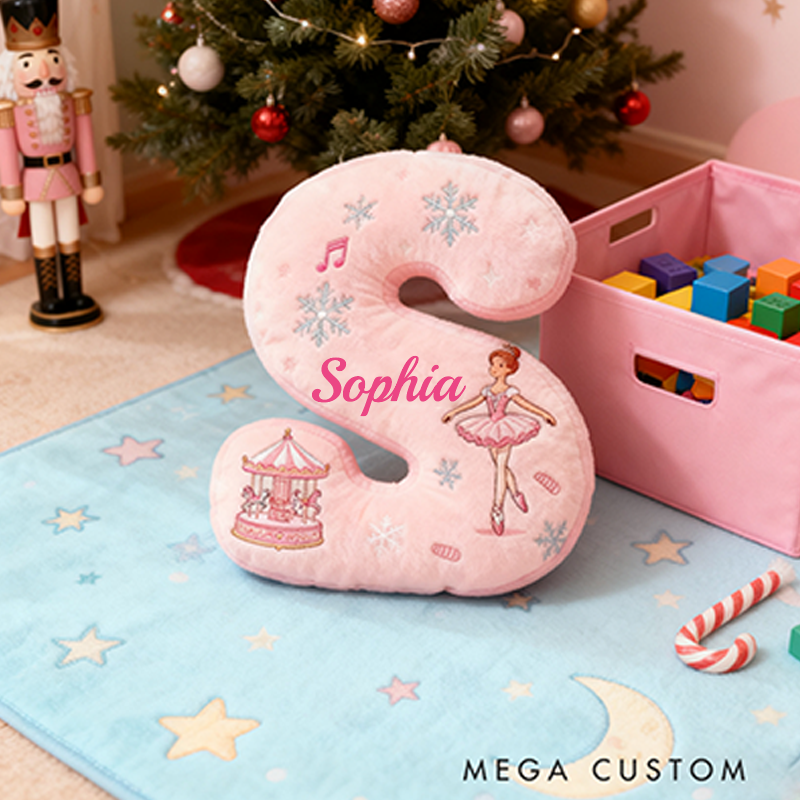 Personalized Colorful 26 Letters Cute Graphic 3D Print Pillow Cute Magic Beautiful Letter Custom Pillow Gift Christmas Gift for Kids