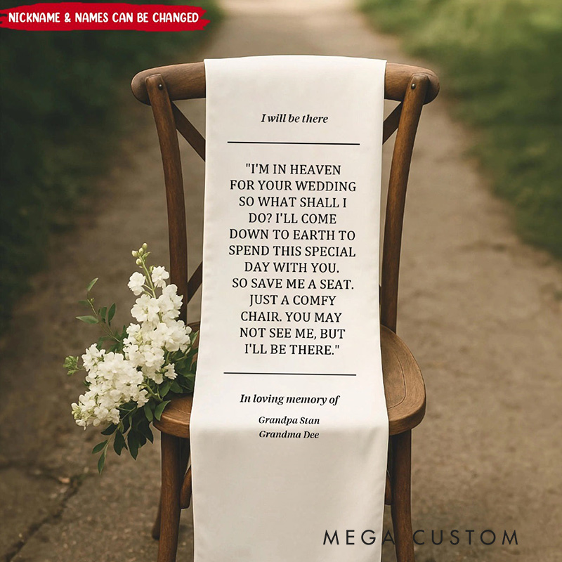 Personalized Memorial Wedding Sign Reserved Wedding Memorial Chair Sign Sympathy Gift