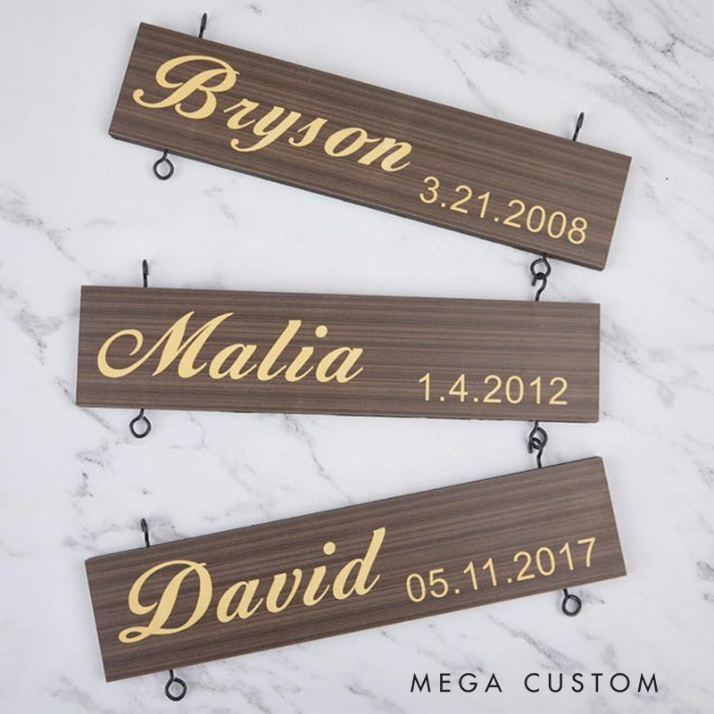 [Copy]Personalized Mini Windmill Theme Wooden Name Plate Housewarming Gift Family Gift