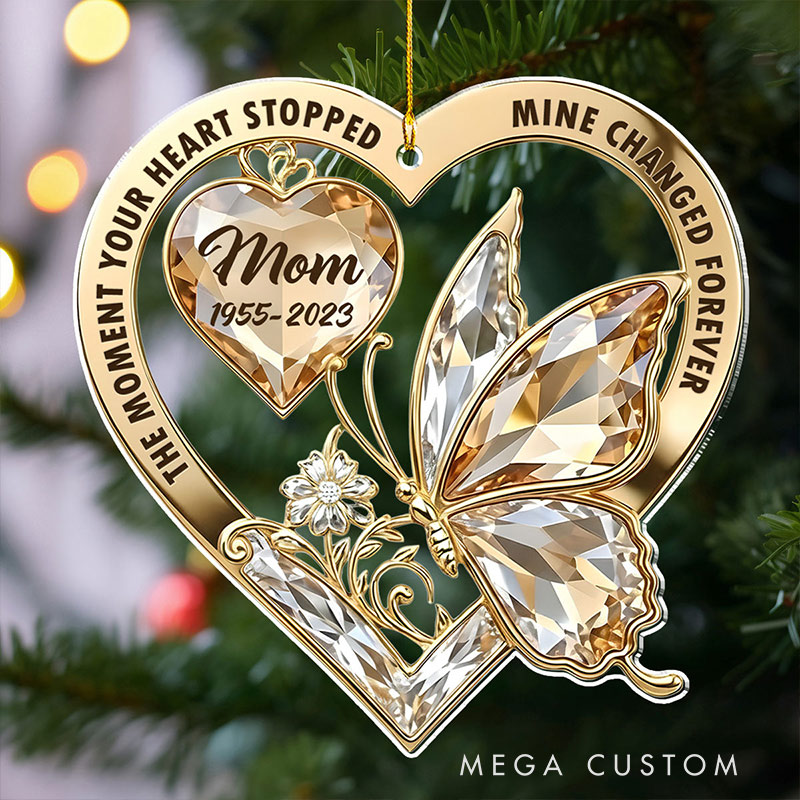 Personalized Memorial Ornament The Moment My Heart Changed Forever Remembrance Keepsake Sympathy Gift