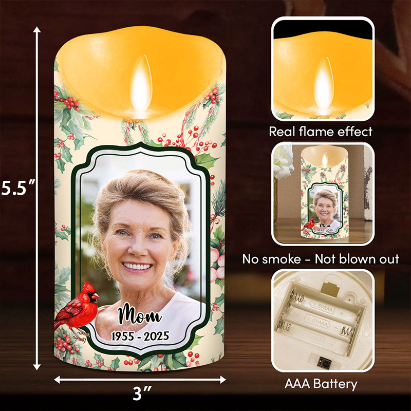 Personalized Memorial LED Candle Love In Heaven Custom Loving Memory Keepsake Sympathy Gift Memorial Gift 