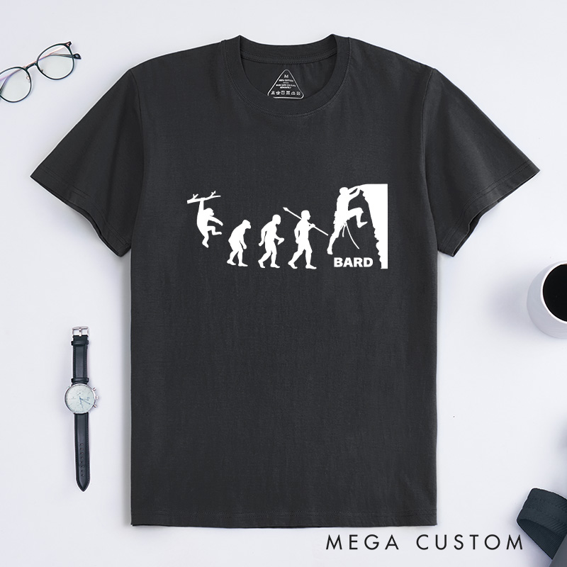 Personalized Evolution of Rock Climbing T-Shirt Climber T-Shirt Adventure Outdoor Mountain Climber Gift