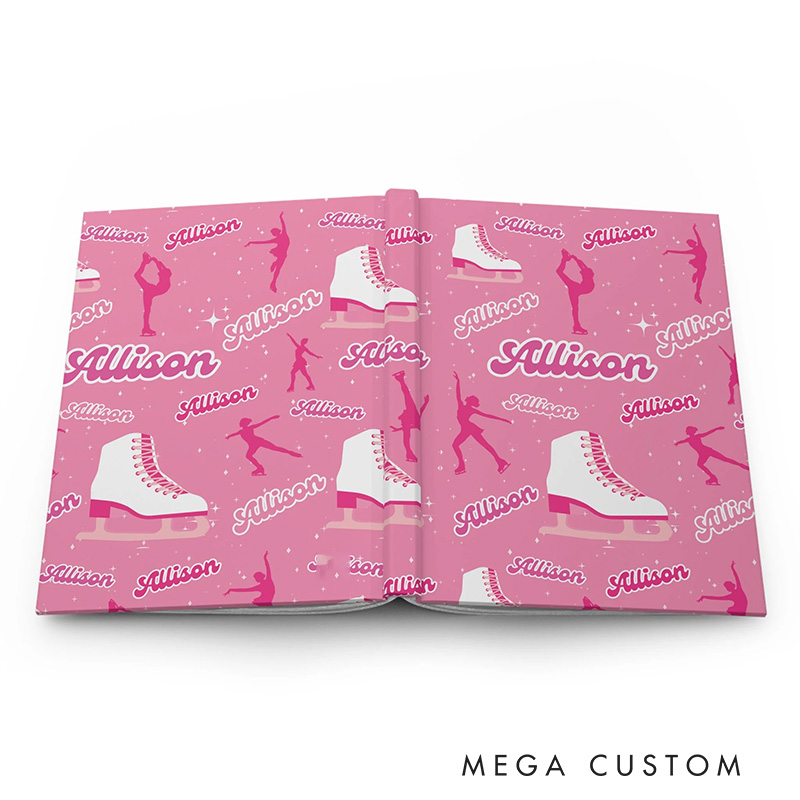 Personalized A5 Figure Skating Journal with Name Gift Ice Skating Journal Gift For Skaters Practice Book Ice Skating Lover