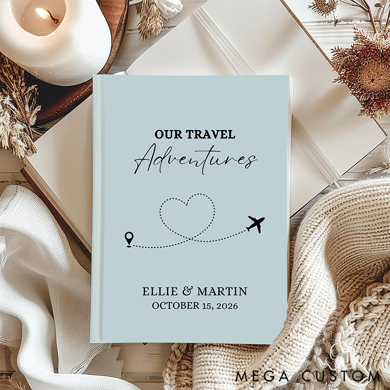 Personalized A5 Travel Notebook New Adventure Journal Camping Bucket List Custom Book World Travel Journal Travel Lover Gift for Couple Valentines Gift