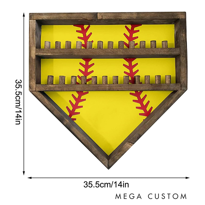 Personalized Softball Home Plate Championship Ring Display for Softball Stars