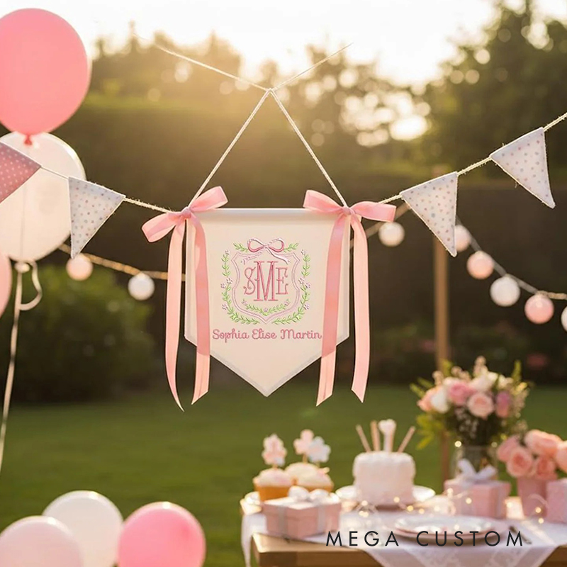 Personalized Baby Banner Custom Baby Banner Welcome Banner Hospital Door Sign Baby Shower Gift Bassinet or Crib Announcement