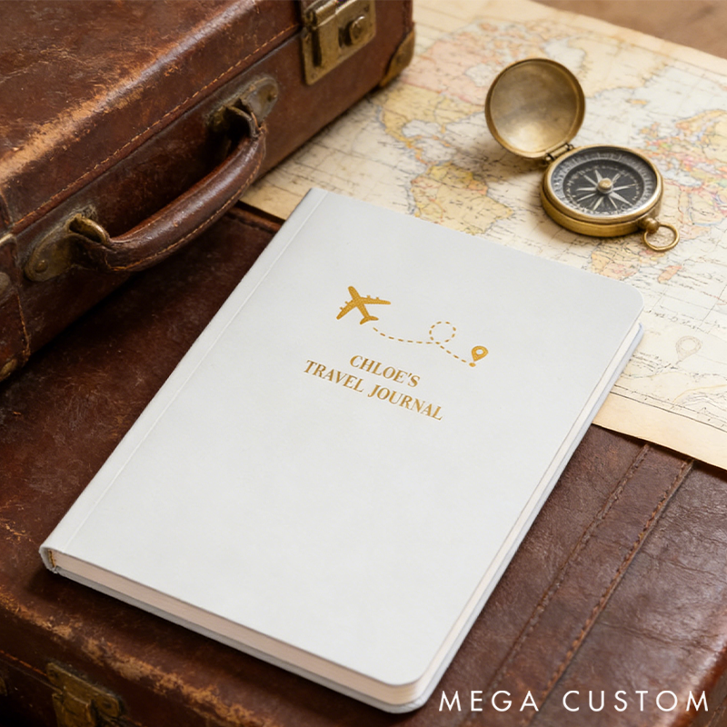 Personalised A5 Travel Journal Softback Notebook Travel Gift Travellers Gifts Travel Planner Travel Organiser