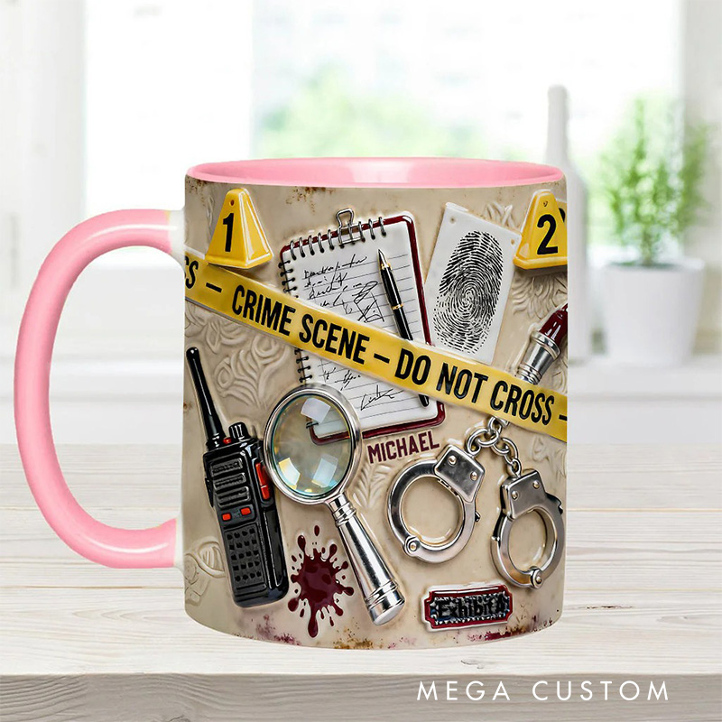 Personalized 2D Flat Crime Detective Mug TV Show Mug Movie Lover Gift for Friend Birthday Gift