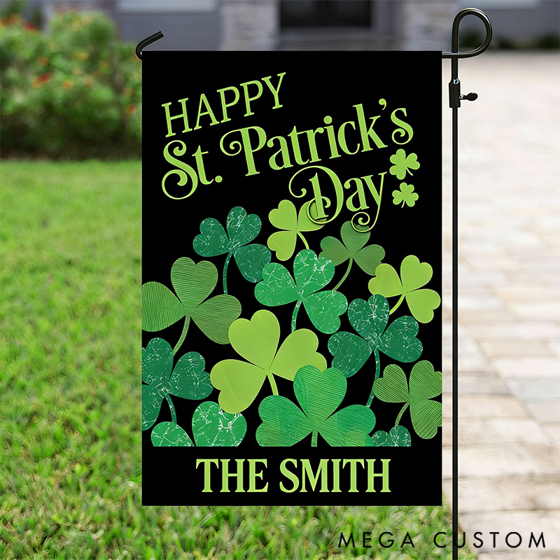 Personalized St Patrick's Day Garden Flag & House Flag Gift for Gardening Lovers St Patricks Day Irish Outdoor Decoration