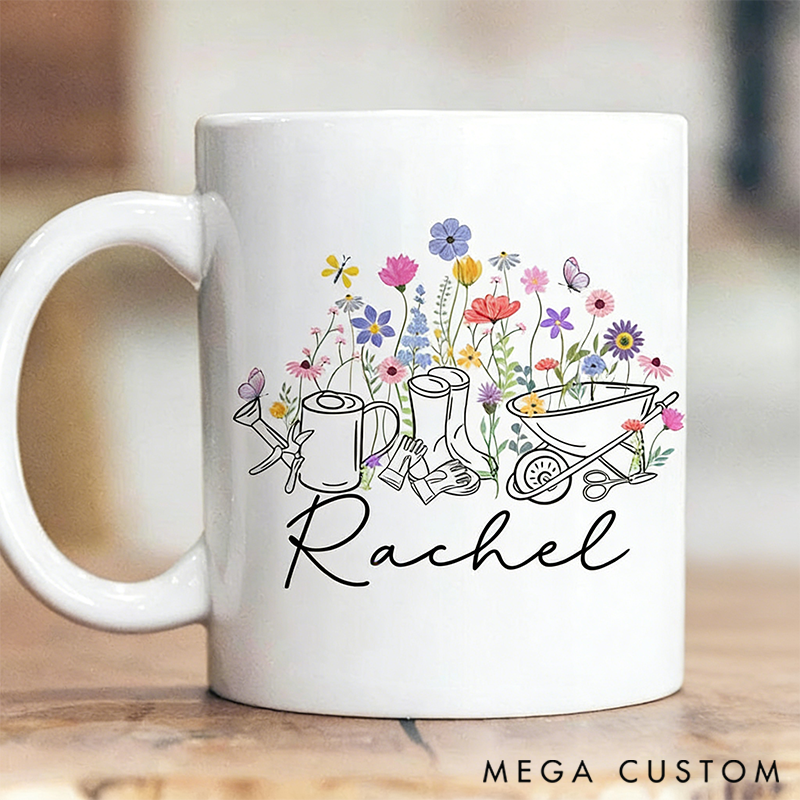 Personalized Gardener Gift Custom Name Gardener Mug Gift for Garden Mom Gardening Lover Gift Plantaholic Gift Mug