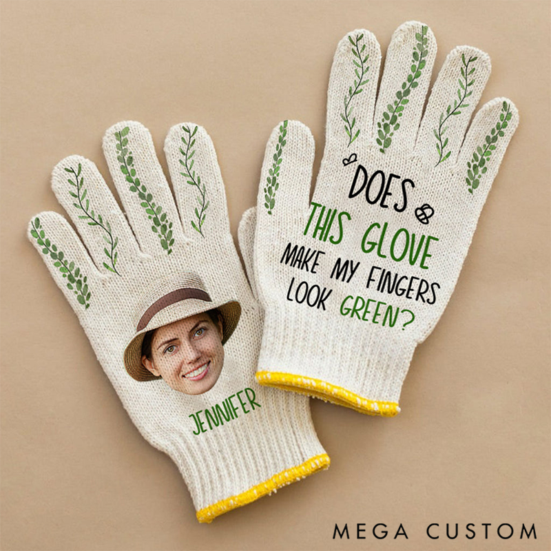 Personalized Does This Glove Make My Fingers Look Green Garden Gloves Flower Work Gloves Garden Gloves for Women Gardening Protective Gloves Outside Gloves Gardening Lovers Gift