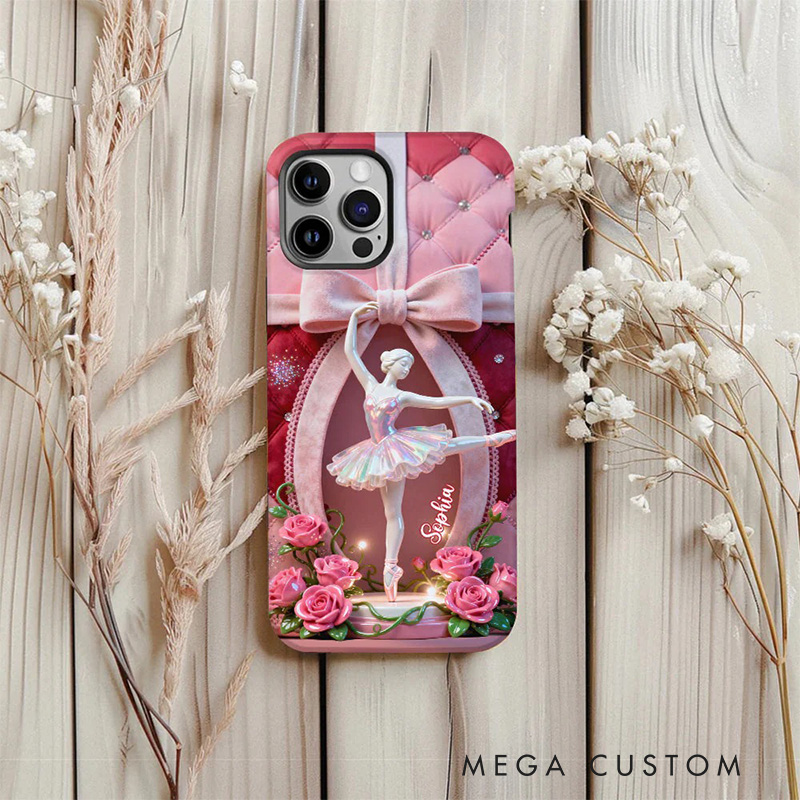 Personalized 2D Flat Just A Girl Who Loves To Dance Phone Case Dance Lover iPhone Case Ballet Gift