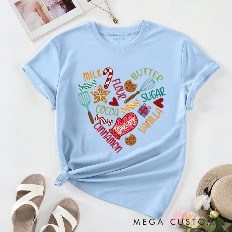 Personalized Baking Love Shirt Gift For Bakers Cooker Shirt Chef Mother Shirt for Baking Lovers