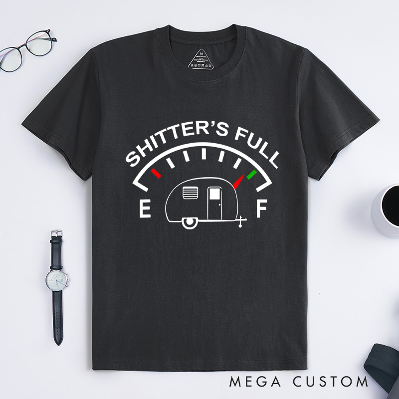 Personalized Humorous Rv Gauge T-Shirt Funny Camper Rv Camping T-Shirt Gift for Outdoor Camping Adventure