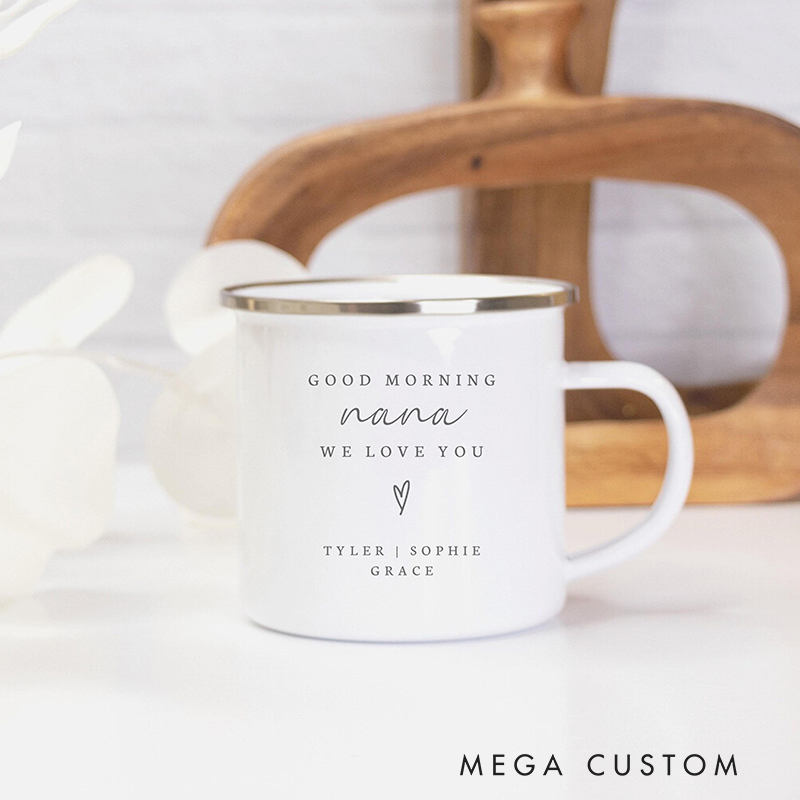 Personalized Grandma Mug Gift from Grandkids Custom Gifts for Gigi Nana Unique Grandmother Present from Grandchildren Morning Coffee Cup