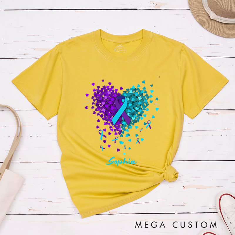 Personalized Health Hope Ribbon Mental Health Awareness Shirt Suicide Prevention Ribbon Gift