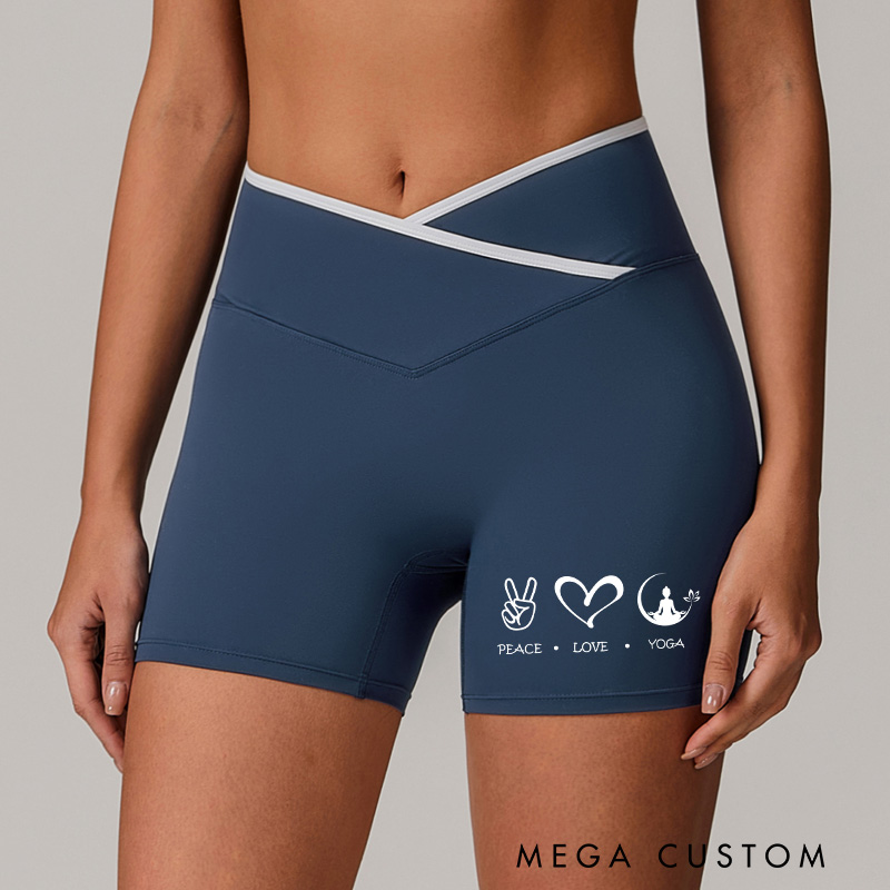 Personalized Yoga Shorts Gym Fitness Hot Pants High Waist Women’s Yoga Shorts Quick Dry Gym Fitness Shorts for Yoga Lover