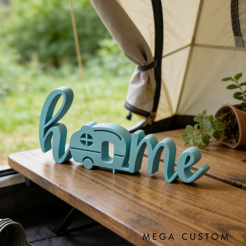 Personalized 3D Printed Home Sign Camping Decor Sign Gifts for Campers Rv Gift Ideas