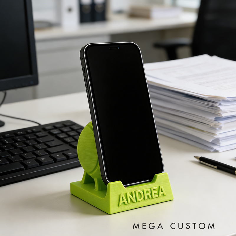 Personalized Tennis Ball 3D-Printed Phone Stand with Custom Name for Tennis Enthusiasts 