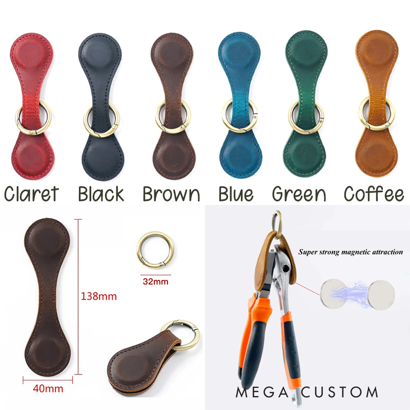 Personalized Magnetic Leather Bookmark Clip with Initial Monogram Reading Accessory Gift for Friends Bookworm