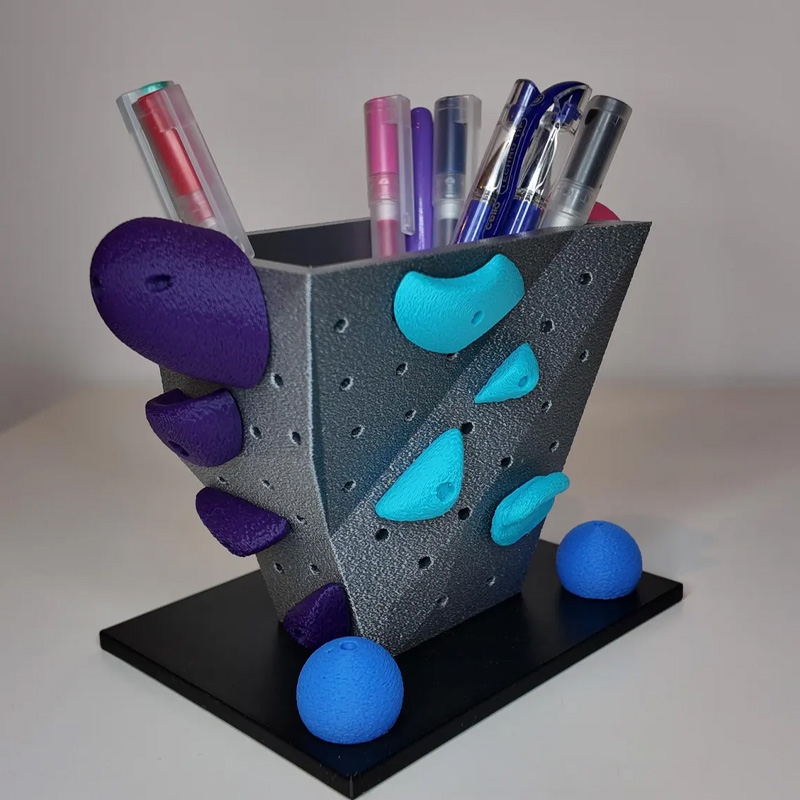 Personalized Pen Holder Bouldering Style Comes with Climbing Holds Desk Decoration Gifts for Climbers & Boulderers