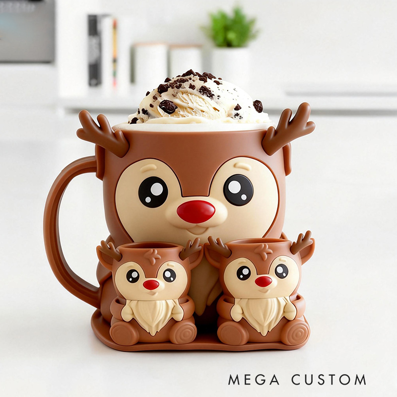 Personalized Ice Cream Cozy Pint Holder 3D Printed with Spoon Slots & Snack Drawer for Mom Kids Ice Cream Lover