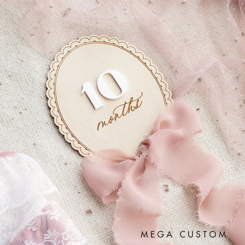 Personalized Wooden Baby Name and Milestone Plaques Custom Birth Announcement with Ribbon Options