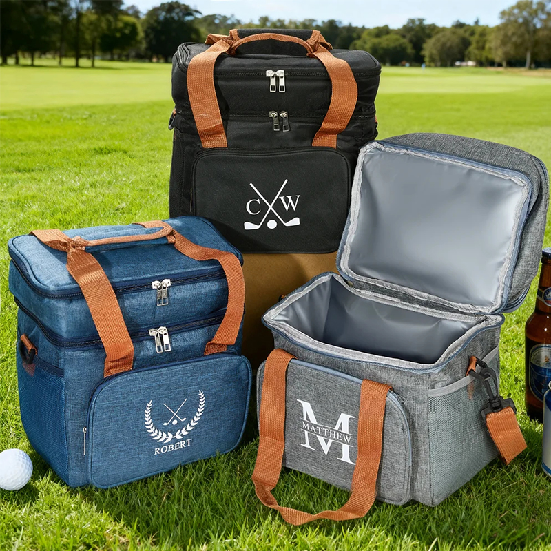 Personalized Golf Cooler Bag for Drinks and Snacks Custom Lunch Cooler Bag for Men Insulated Beer Cooler